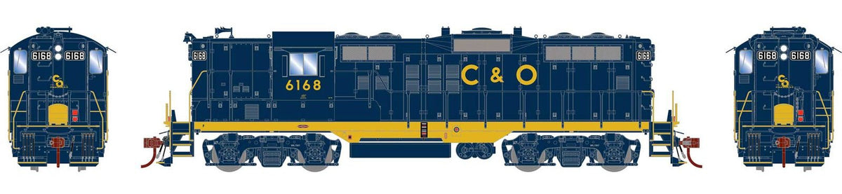 Athearn Genesis HO ATHG82368 DCC/Tsunami 2 Sound Equipped EMD GP9 Locomotive C&O #6168