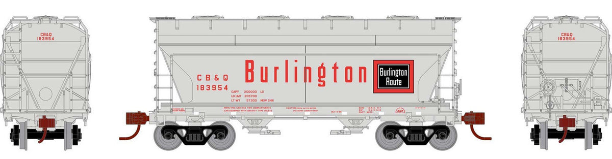 Athearn Genesis N ATHGN24690 ACF 2970 Covered Hopper Burlington Route CB&Q #183954
