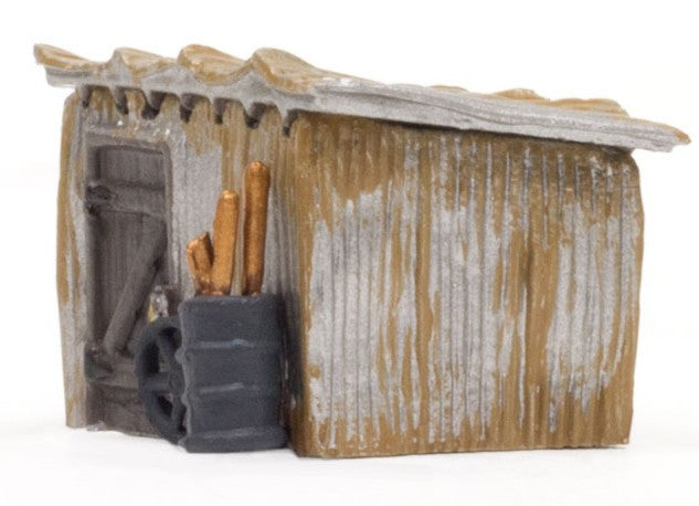 Woodland Scenics N BR4946 Built-&-Ready Landmark Structure Tin Shack Assembled