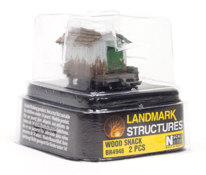 Woodland Scenics N BR4948 Built-&-Ready Landmark Structure Wood Shack Assembled