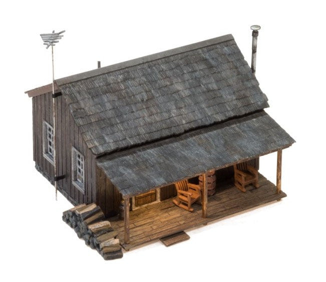 Woodland Scenics N BR4955 Built Up Rustic Cabin