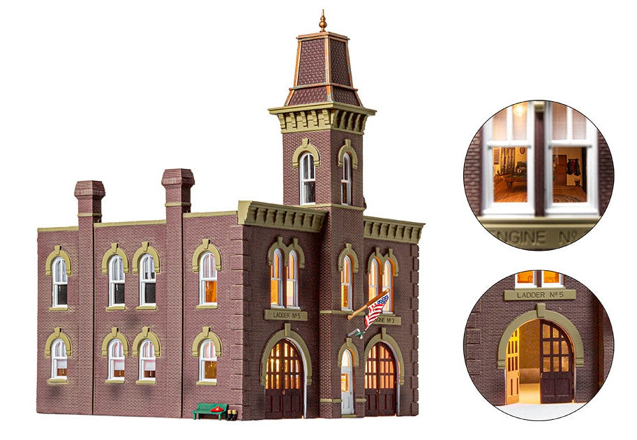 Woodland Scenics HO BR5034 Built Up Firehouse