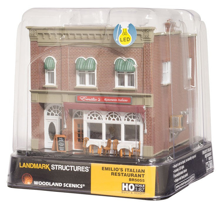 Woodland Scenics HO BR5055 Built & Ready Emilio's Italian Restaurant