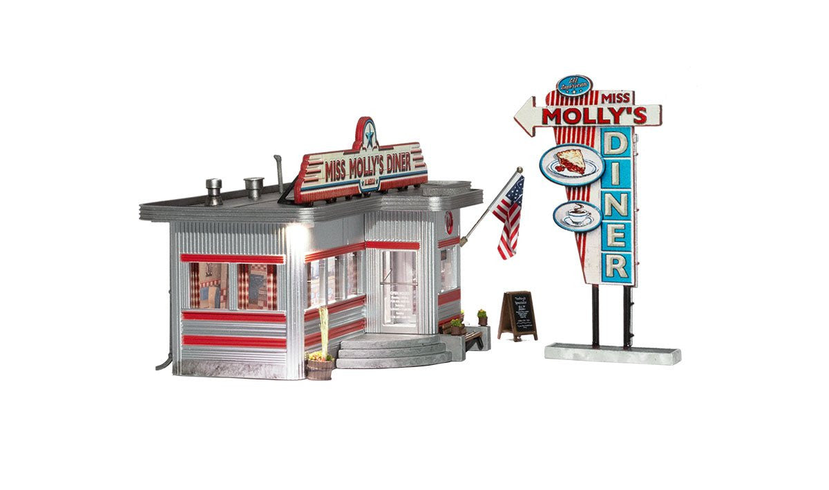 Woodland Scenics HO BR5066 Built & Ready Miss Molly's Diner