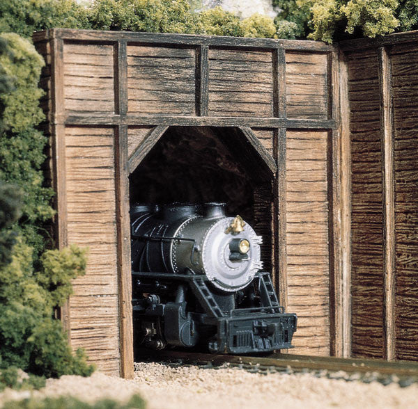 Woodland Scenics N C1154 Single Track Tunnel Portal Timber - 2 Pieces