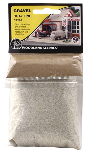 Woodland Scenics C1286 Gravel - Fine - Gray