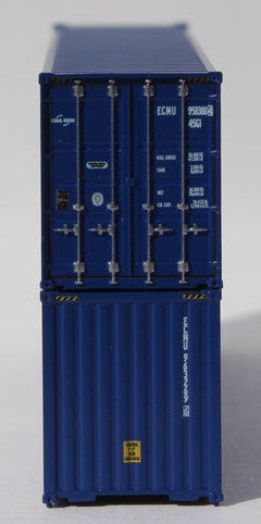 Jacksonville Terminal Company N 405106 40' High Cube Corrugated Side Containers CMA CGM '2017 new Logo' 2-pack