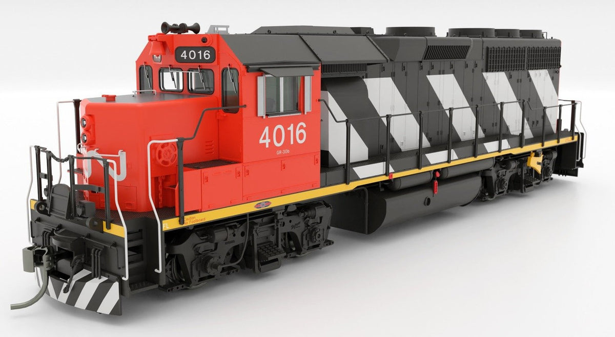 Rapido Trains Inc HO 40005 DCC Ready EMD GP40 Locomotive Canadian National 'Stripes' CN #4013