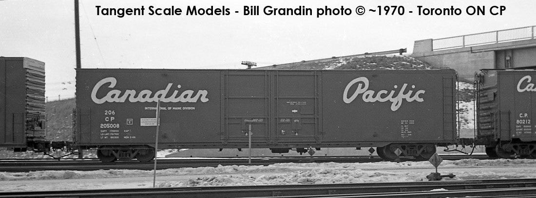 Tangent Scale Models HO 33010-07 Greenville 6,000CuFt 60' Double Door Box Car Canadian Pacific 'Delivery Red 3-1966' CP #205023