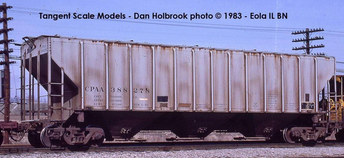 Tangent Scale Models HO 21035-10 Pullman-Standard PS-2 4427 High Side Covered Hopper Canadian Pacific 'NA Delivery 1-1970' CPAA #388307