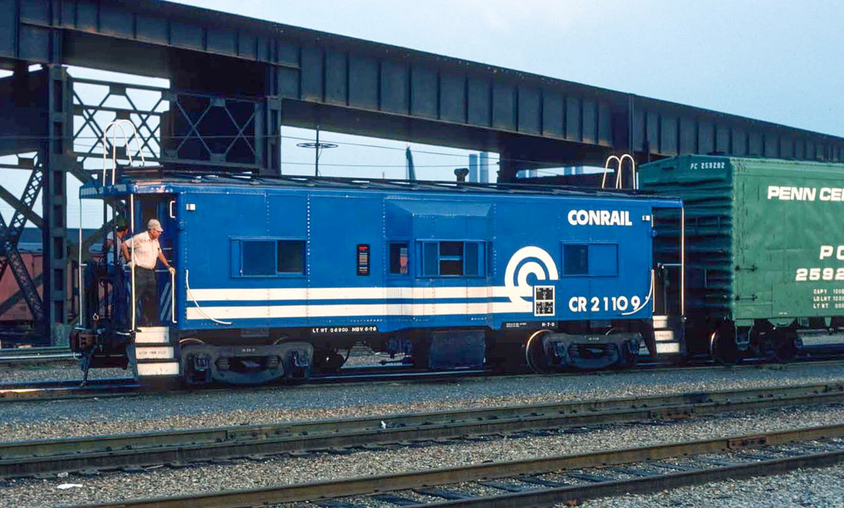Tangent Scale Models HO 60713-01 Erie ICC Bay Window Caboose Conrail N7D 'Blue Repaint 6-1976' CR #21108