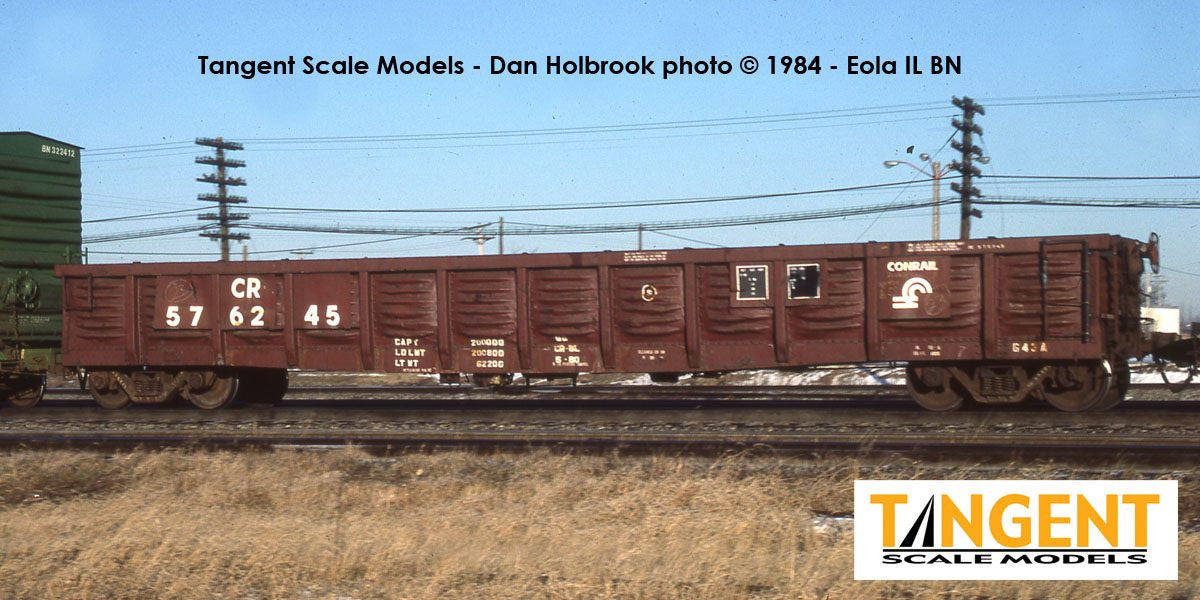 Tangent Scale Models HO 17014-11 PRR/PC Shops G43 Class 52'6" Corrugated Side Gondola Conrail 'G43A Repaint 1980' Mill Gondola CR #576191