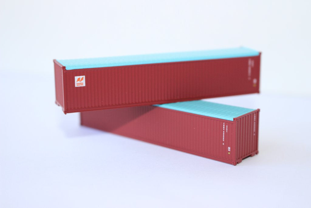 Jacksonville Terminal Company N 402403 40' Rib Side Corrugated Open/Canvas Top Container CANADA MARINE 2-Pack