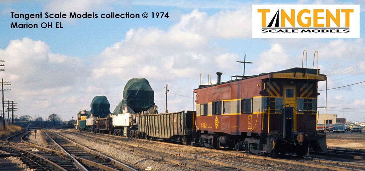 Tangent Scale Models HO 60712-01 Erie ICC Bay Window Caboose Erie Lackawanna 'Gray & Maroon 11-1973' EL #C304