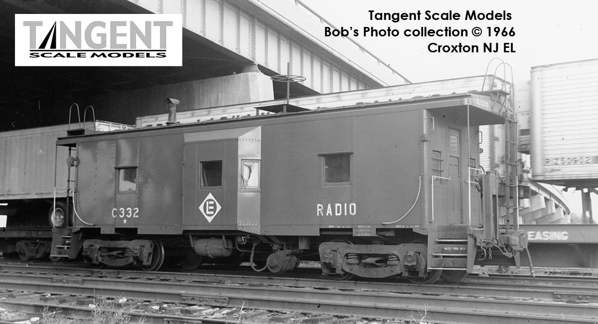 Tangent Scale Models HO 60711-01 Erie ICC Bay Window Caboose Erie Lackawanna 'Simplified Repaint 1966' EL #C303
