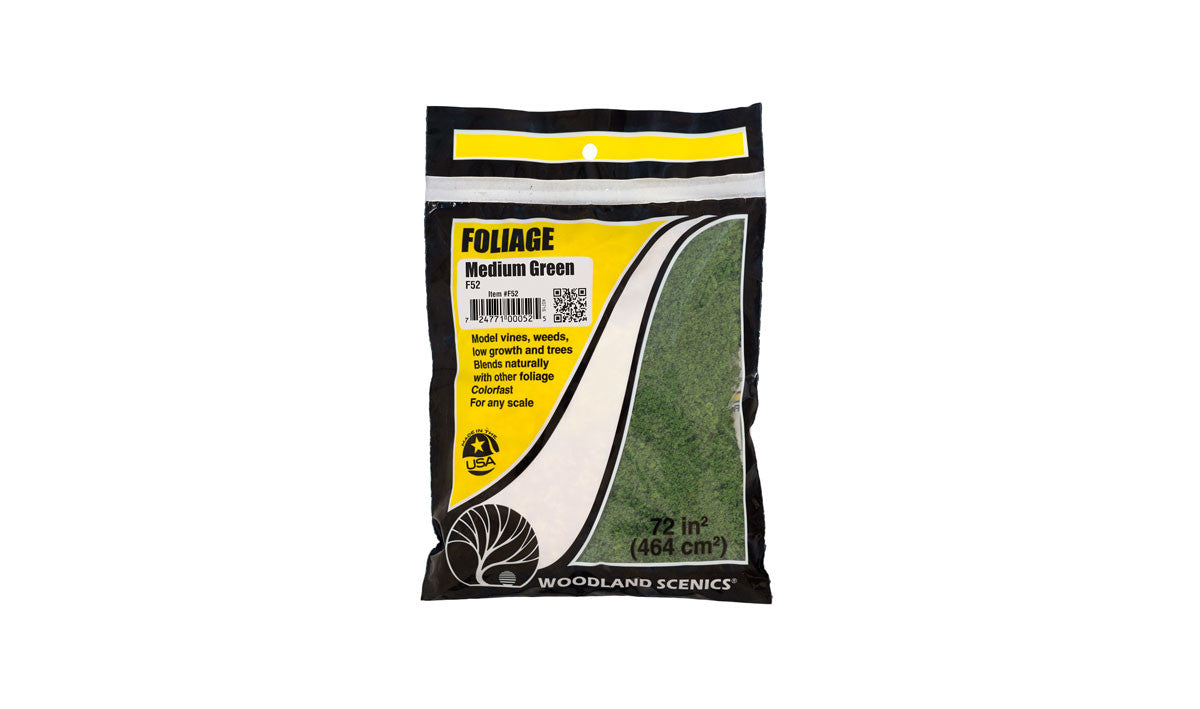 Woodland Scenics F52 Foliage Medium Green - Bag