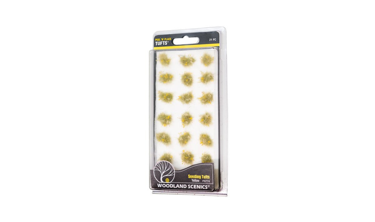 Woodland Scenics FS774 Peel N Place Tufts - Seeding Tufts Yellow 21 pcs