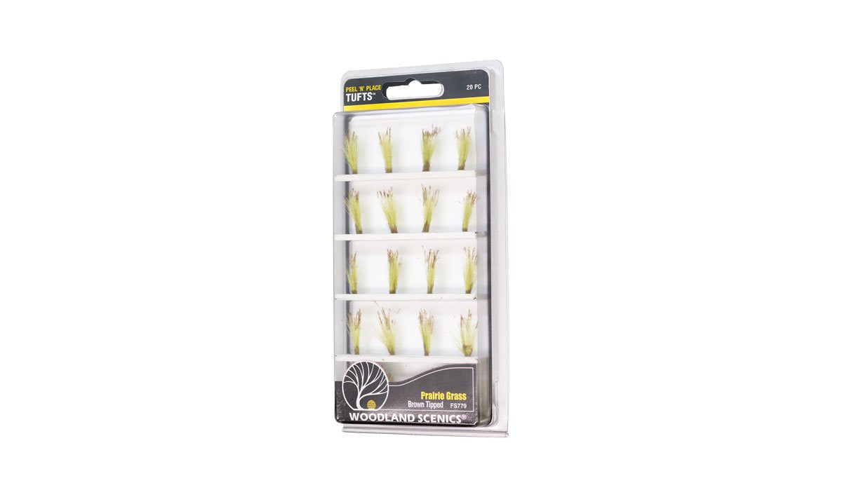 Woodland Scenics FS779 Peel N Place Tufts - Prairie Grass Brown Tipped 20 pcs