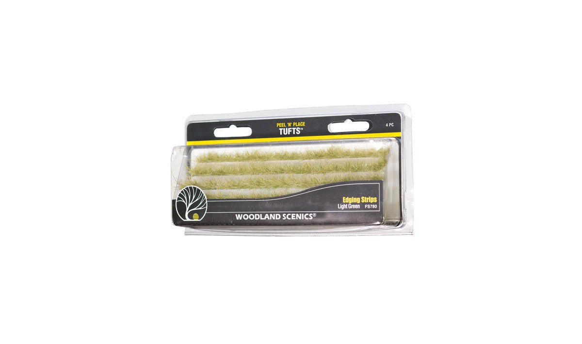 Woodland Scenics FS780 Peel N Place Tufts - Edging Strips Light Green 4 pcs
