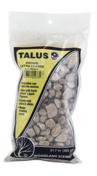Woodland Scenics C1277 Talus - Extra Coarse - Brown - 21.7 cu.in Bag