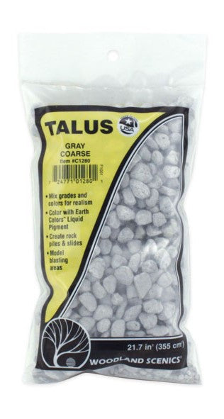Woodland Scenics C1280 Talus - Coarse - Gray - 21.7 cu.in Bag