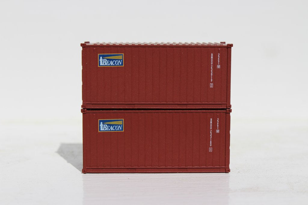 Jacksonville Terminal Company N 205313 20' Standard Height Container BEACON Leasing 2-Pack
