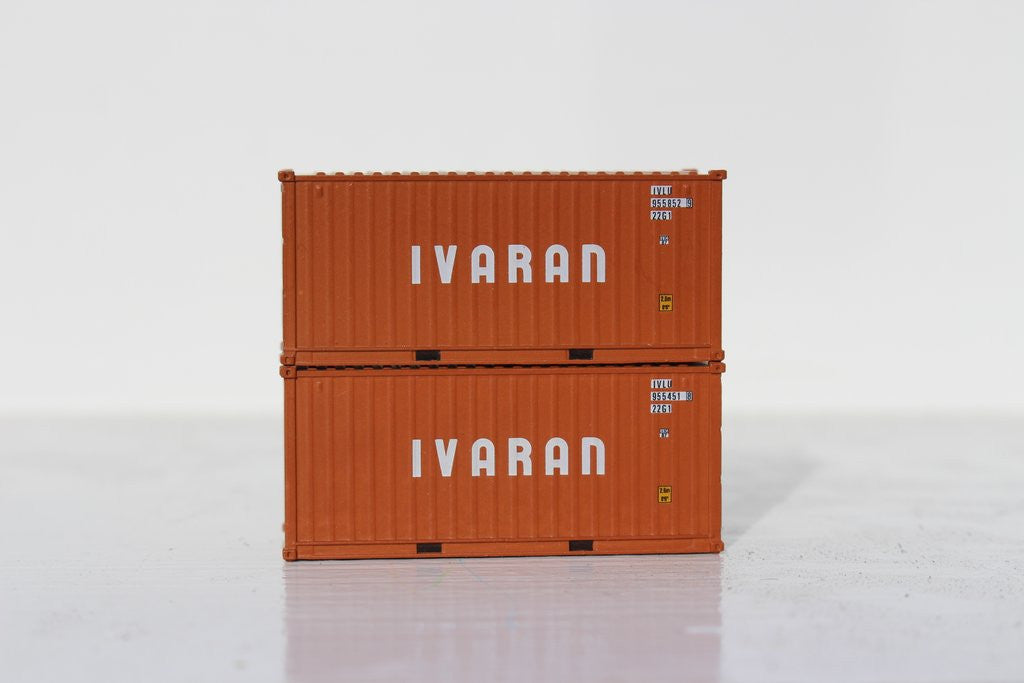 Jacksonville Terminal Company N 205358 20' Standard Height Container IVARAN 2-Pack