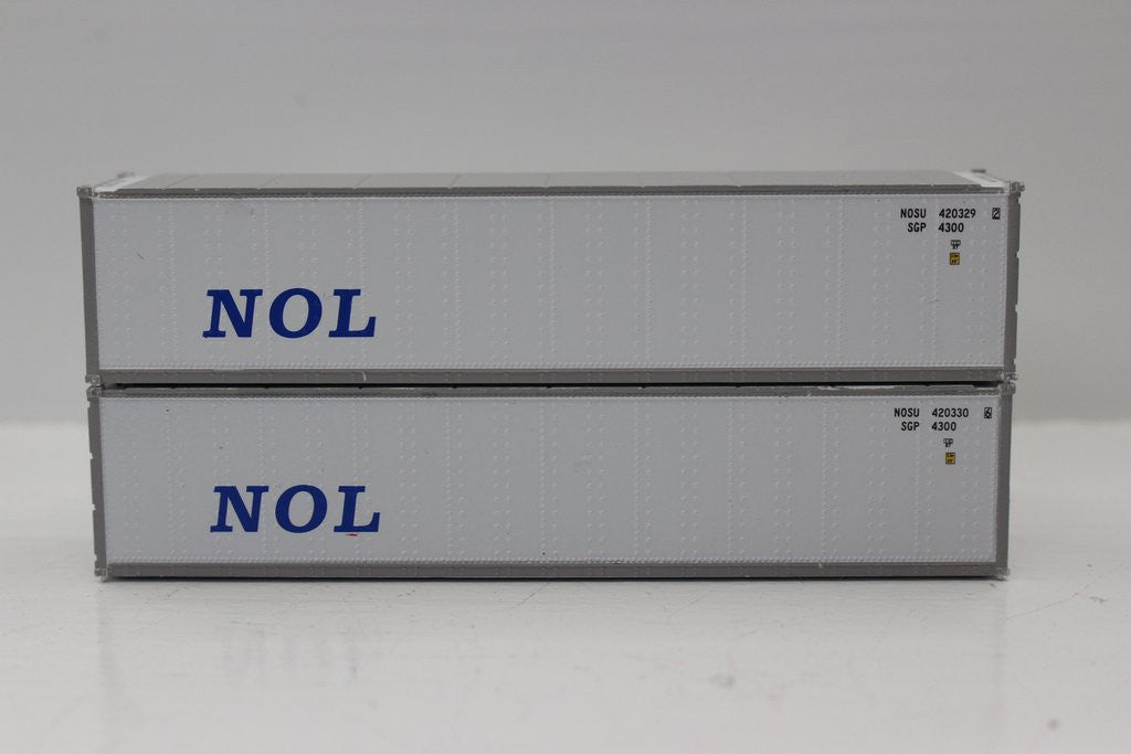 Jacksonville Terminal Company N 405658 40' Standard Height 8'6 Smooth-Side Containers NOL 2-Pack