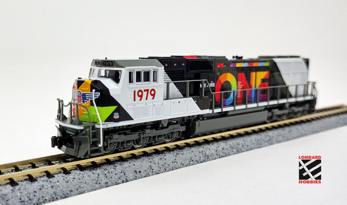 Kato N 176-1979-S DCC/ESU LokSound V5 Micro Equipped EMD SD70M Locomotive w/Standard Flat Radiators Union Pacific 'We Are One' UP #1979