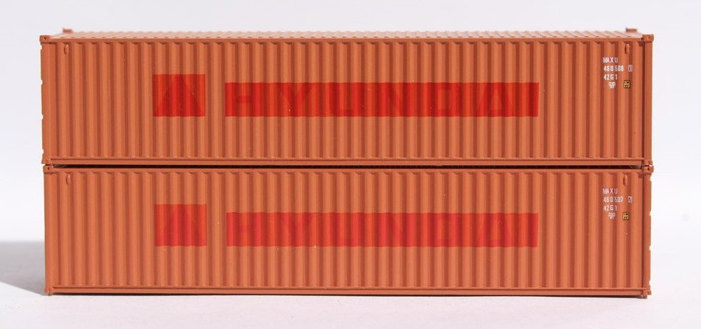Jacksonville Terminal Company N 405319 40' Standard Height Corrugated Container MAXU ex Hyundai patch 2-Pack