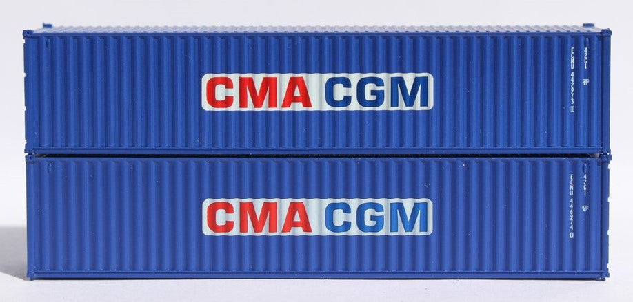 Jacksonville Terminal Company N 405306 40' Standard Height Corrugated Container CMA CGM 2-Pack