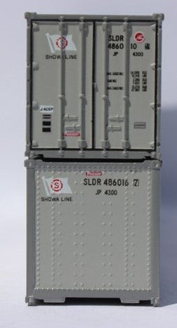 Jacksonville Terminal Company N 405666 40' Standard Height 8'6 Smooth-Side Containers SHOWA 2-Pack