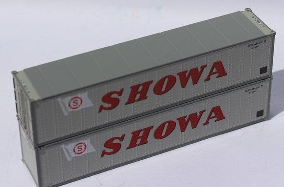 Jacksonville Terminal Company N 405666 40' Standard Height 8'6 Smooth-Side Containers SHOWA 2-Pack