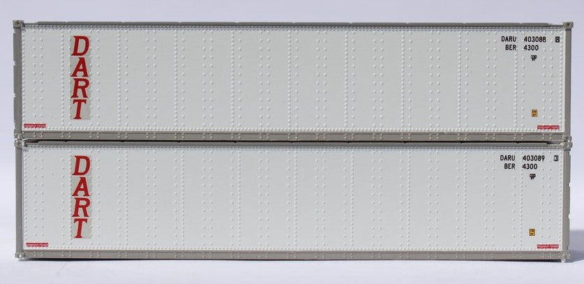 Jacksonville Terminal Company N 405668 40' Standard Height 8'6 Smooth-Side Containers DART 2-Pack