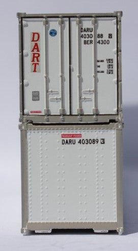 Jacksonville Terminal Company N 405668 40' Standard Height 8'6 Smooth-Side Containers DART 2-Pack