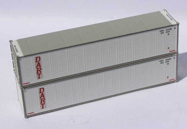 Jacksonville Terminal Company N 405668 40' Standard Height 8'6 Smooth-Side Containers DART 2-Pack