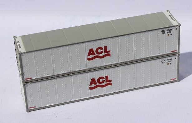 Jacksonville Terminal Company N 405651 40' Standard Height 8'6 Smooth-Side Containers ACL 2-Pack