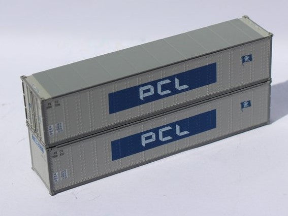 Jacksonville Terminal Company N 405661 40' Standard Height 8'6 Smooth-Side Containers PCL 2-Pack