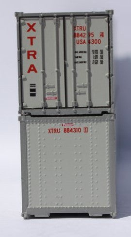 Jacksonville Terminal Company N 405663 40' Standard Height 8'6 Smooth-Side Containers XTRA LEASE 2-Pack
