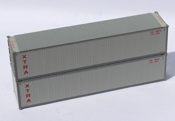 Jacksonville Terminal Company N 405663 40' Standard Height 8'6 Smooth-Side Containers XTRA LEASE 2-Pack