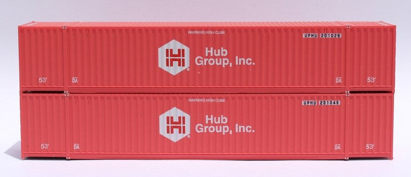 Jacksonville Terminal Company N 535042 53' High Cube Container UPHU - FADED & PATCH OF ex-HUB GROUP 2-Pack
