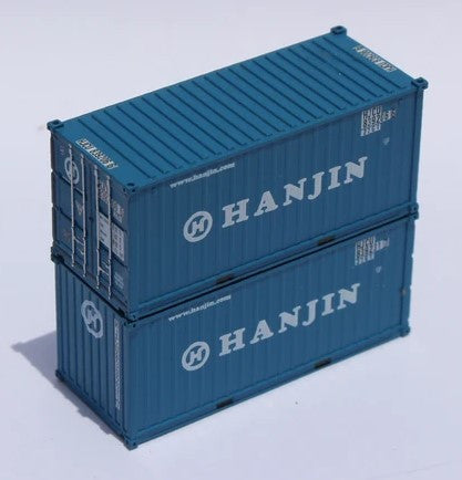 Jacksonville Terminal Company N 205367 20' Standard Height Container HANJIN 2-Pack