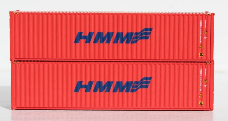Jacksonville Terminal Company N 405077 40' High Cube Container HMM 2-Pack