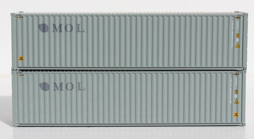 Jacksonville Terminal Company N 405028 40' High Cube Container TRANSAMERICA ex-MOL Patch 2-Pack