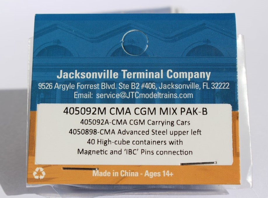 Jacksonville Terminal Company N 405092M 40' High Cube Container CMA CGM 'Mix Pack B' 2-Pack