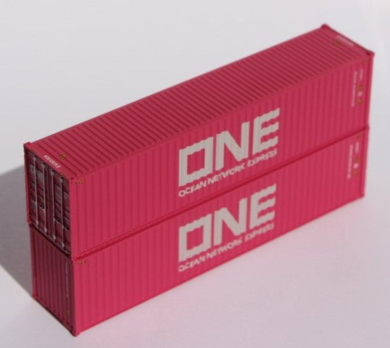 Jacksonville Terminal Company N 405138 40' High Cube Container ONE OCEAN NETWORK EXPRESS - GLOBAL LEASE 2-Pack