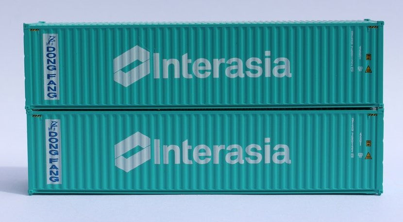 Jacksonville Terminal Company N 405038 40' High Cube Container DONG FANG - INTERASIA 2-Pack