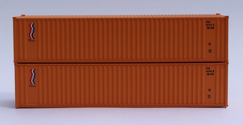 Jacksonville Terminal Company N 405509 40' Standard Height Corrugated Container SEA CONTAINERS 2-Pack