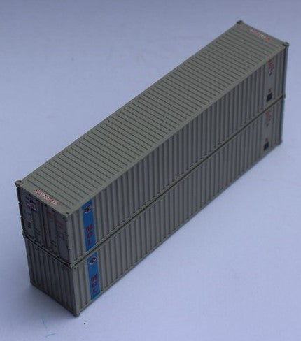 Jacksonville Terminal Company N 405521 40' Standard Height Corrugated Container MOL 'Vertical Logo' 2-Pack