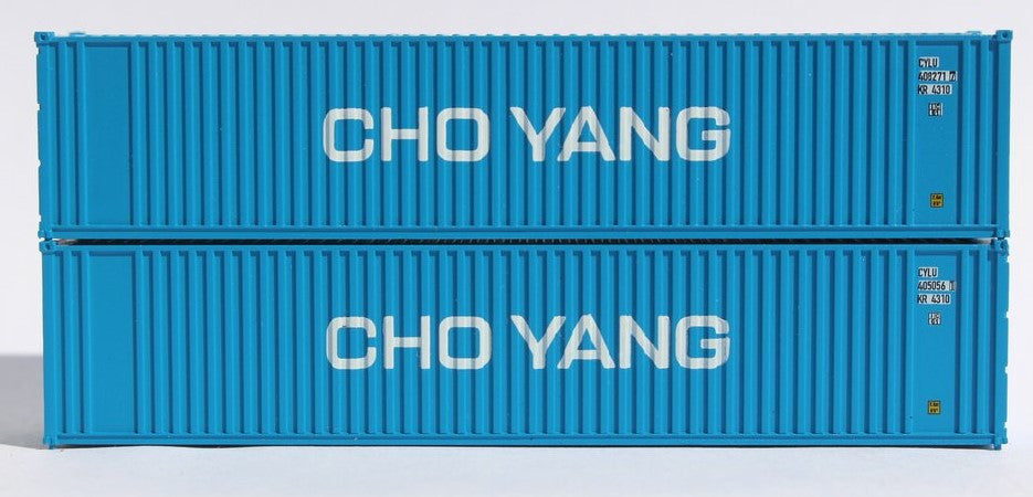 Jacksonville Terminal Company N 405553 40' Standard Height Square Corrugated Container CHO YANG 2-Pack